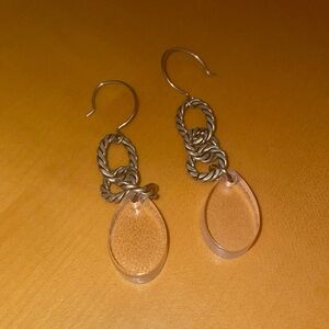 Color by amber clear drop earrings
